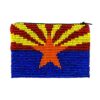 Handmade Arizona state flag beaded coin purse with Czech glass seed bead and zipper closure.