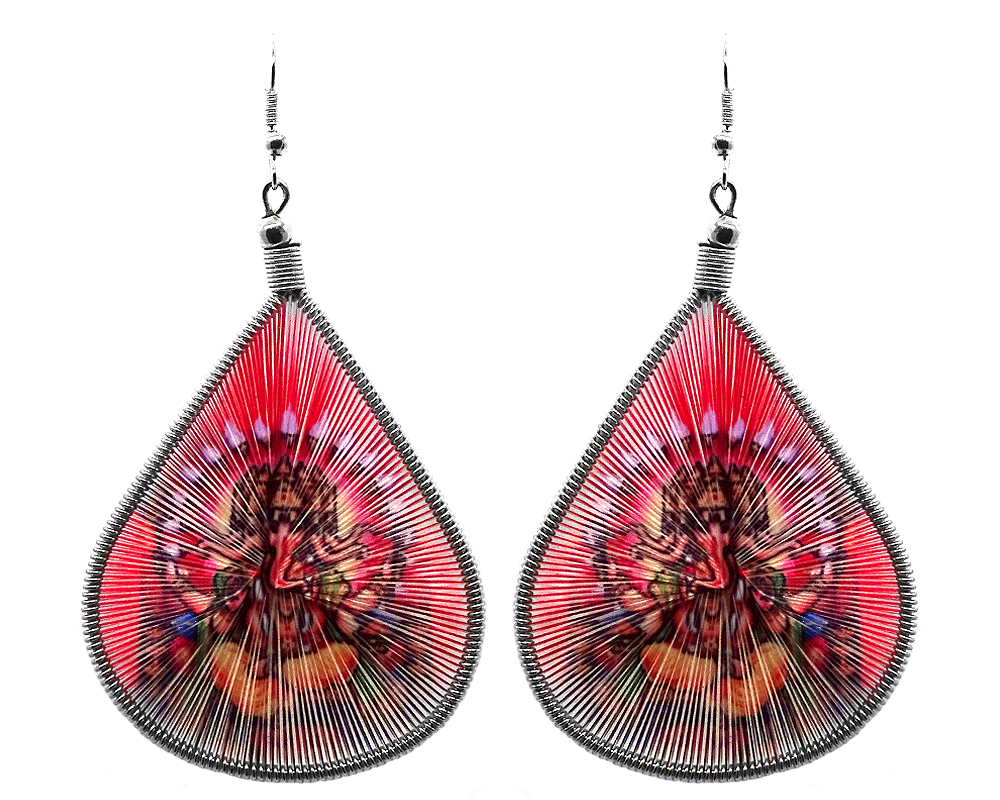 Golden Thread Lotus Earrings - 2 Patterns - ApolloBox