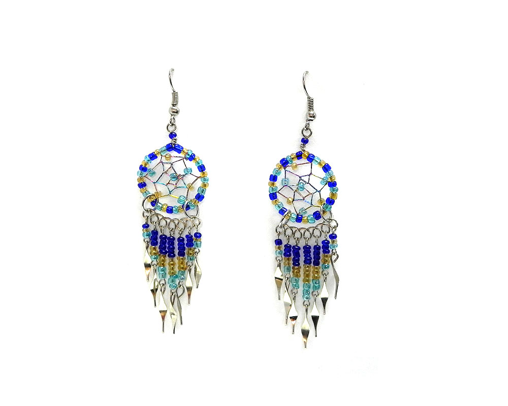 beaded dream catcher earrings