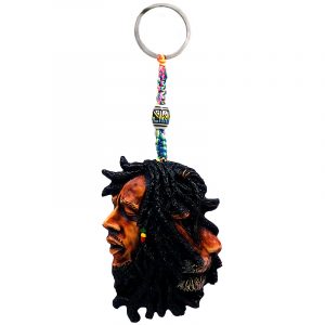 Handade durepox resin figurine keychain of Bob connected to a lion.