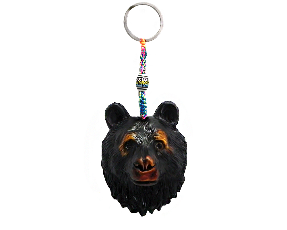 Handmade Beaded Bear with Keychain