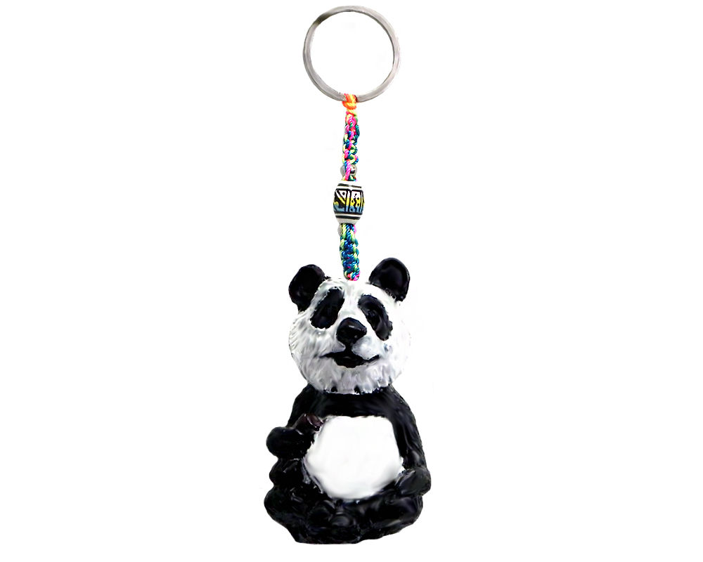 Handmade Beaded Bear with Keychain