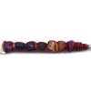 Handmade durepox resin refillable pen with seven chakra aligned tumbled gemstone crystals.