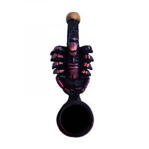 Handcrafted tobacco smoking hand pipe of a scorpion in mini size.