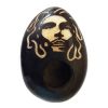 Handcarved tobacco smoking mini round natural tagua nut hand pipe bowl of a Bob face.