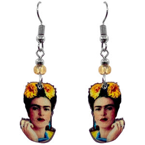 Frida Face Earrings - Yellow/Gold