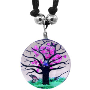 Tree of Life Cherry Blossom Necklace - Magenta